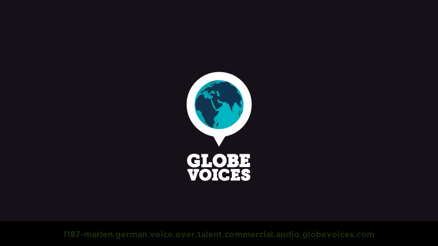 German voice over talent artist actor - 1187-Marlen commercial