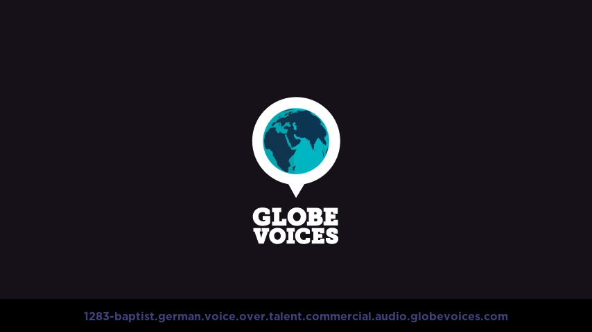 German voice over talent artist actor - 1283-Baptist commercial