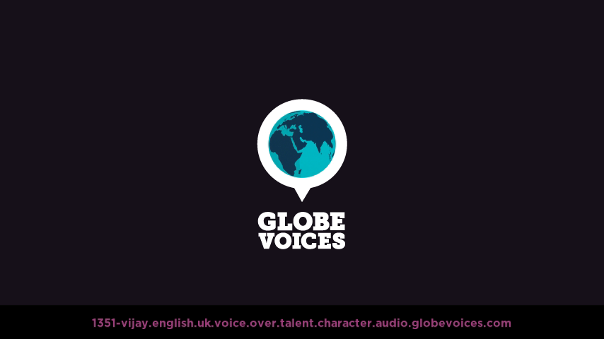 British voice over talent artist actor - 1351-Vijay character