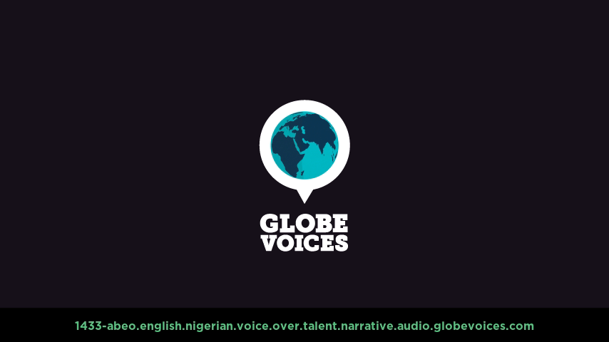 English (Nigerian) voice over talent artist actor - 1433-Abeo narrative