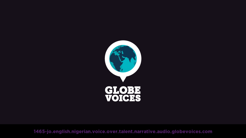 English (Nigerian) voice over talent artist actor - 1465-Jo narrative