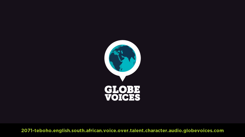 English (South African) voice over talent artist actor - 2071-Teboho character
