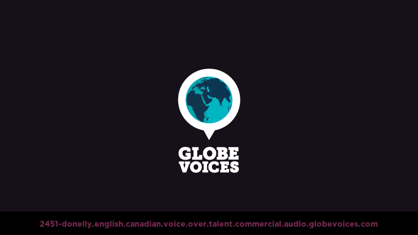 English (Canadian) voice over talent artist actor - 2451-Donelly commercial