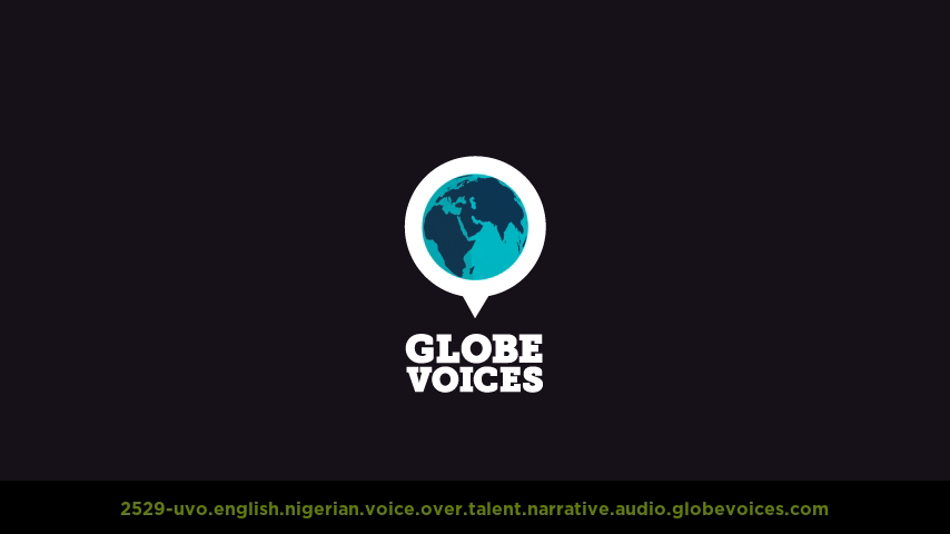 English (Nigerian) voice over talent artist actor - 2529-Uvo narrative