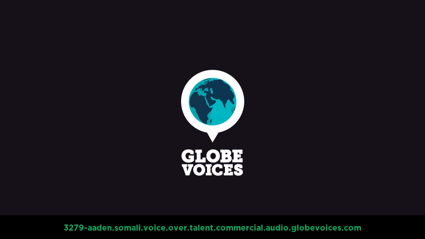Somali voice over talent artist actor - 3279-Aaden commercial
