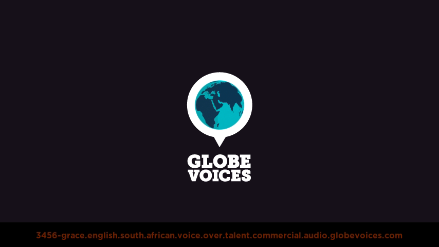 English (South African) voice over talent artist actor - 3456-Grace commercial