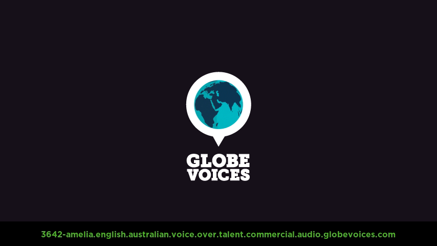 English (Australian) voice over talent artist actor - 3642-Amelia commercial