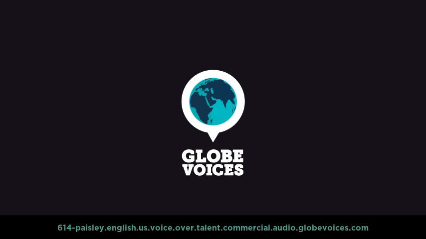 English (American) voice over talent artist actor - 614-Paisley commercial