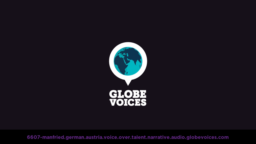 German (Austrian) voice over talent artist actor - 6607-Manfried narrative