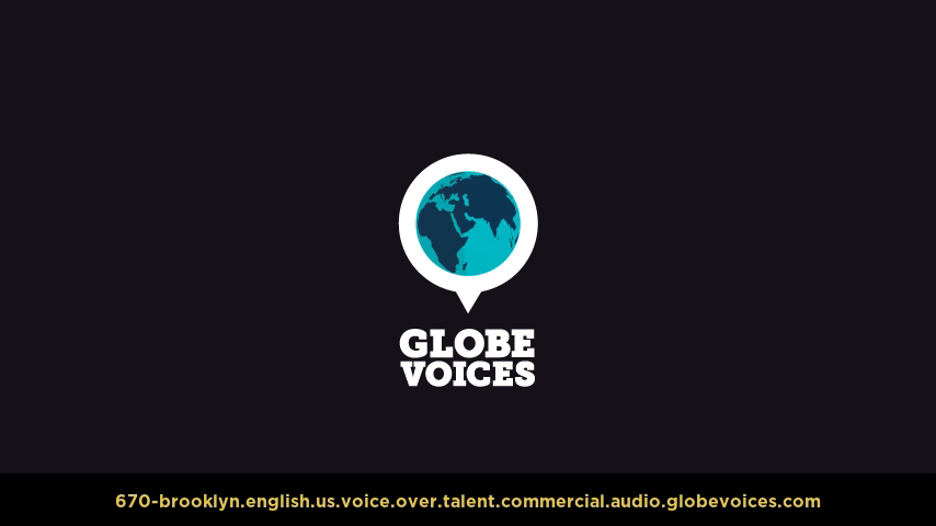 English (American) voice over talent artist actor - 670-Brooklyn commercial