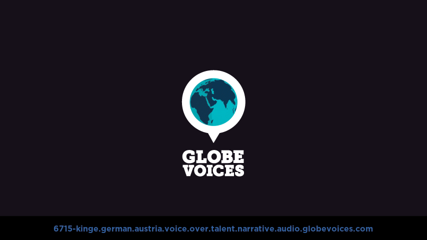 German (Austrian) voice over talent artist actor - 6715-Kinge narrative