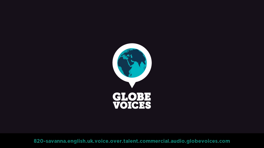 British voice over talent artist actor - 820-Savanna commercial